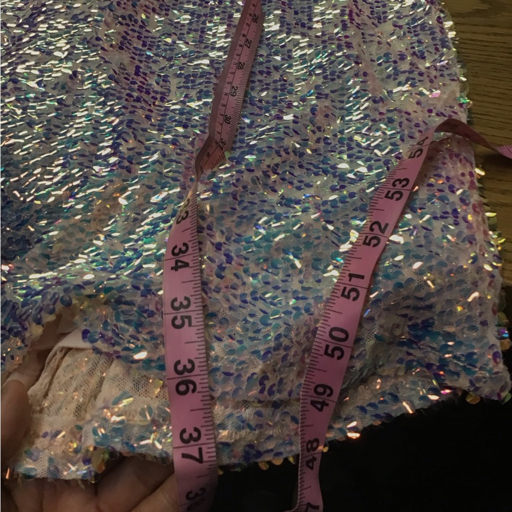 Fashion nova 1X plus size blush tall keep your shine sequin mini dress NWT - Picture 7 of 8